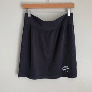 Nike Air sportswear ribbed high rise mini skirt black size XL
